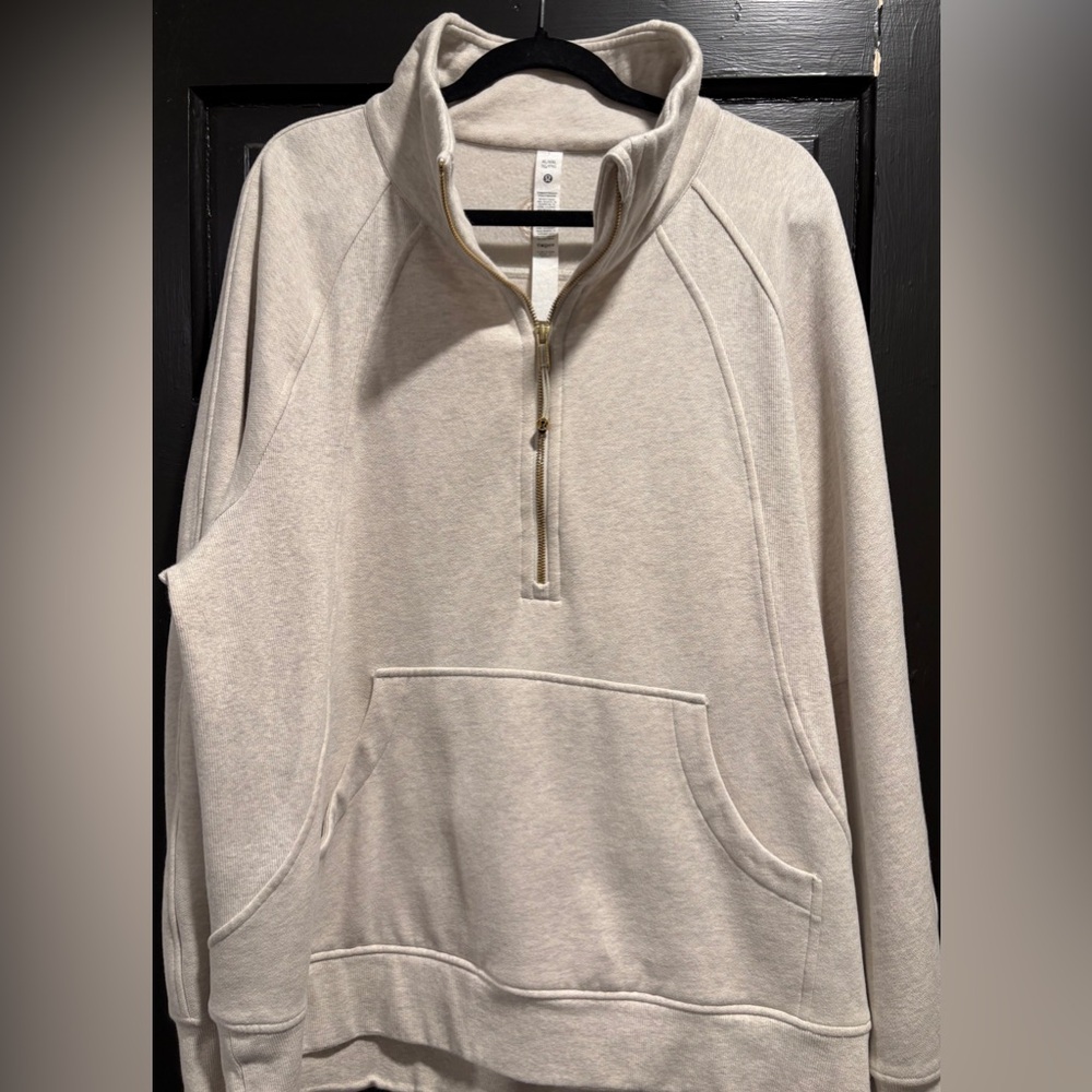 lululemon athletica Women’s Pullover - Cream with Gold Zipper